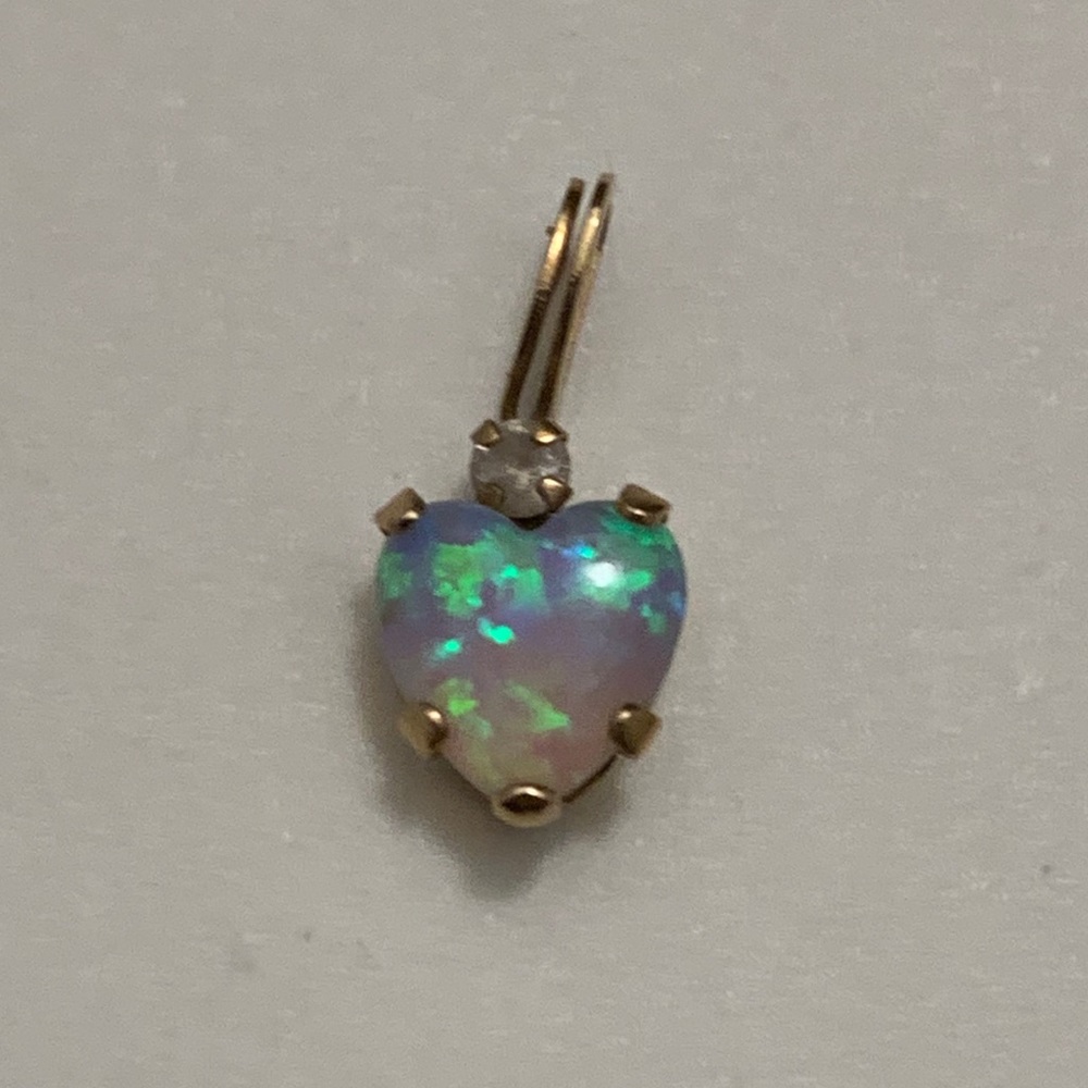 Gold plated opal pendant